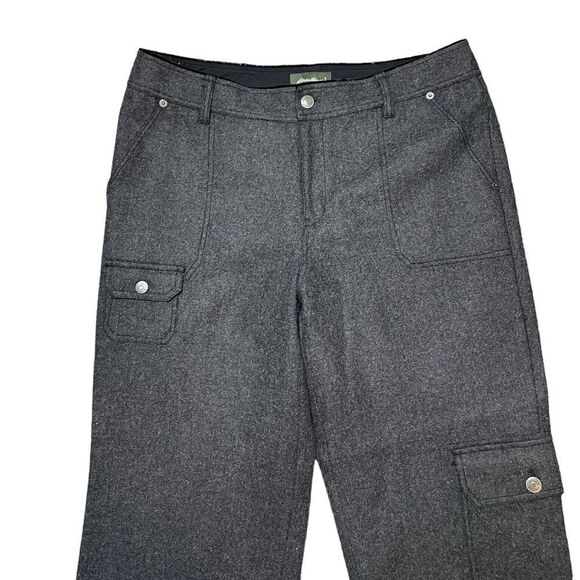 EDDIE BAUER Wool Blend Lined Cargo Mercer Fit Pants Gray Size 12 - Picture 3 of 8